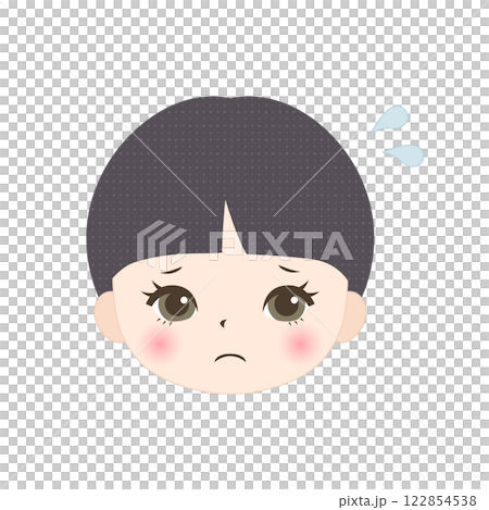 困っている男の子の顔 122854538