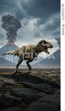 迫力満点！リアルなティラノサウルスの生態シーン 122854736