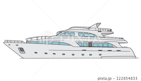 Yacht ship at sea. 122854833