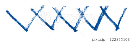 blue pencil strokes isolated on transparent background 122855108