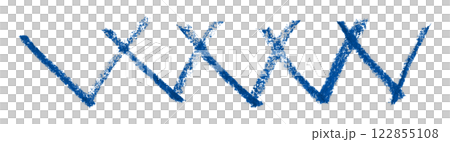 blue pencil strokes isolated on transparent background 122855108