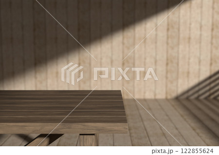 Wood background with natural sunlight. 3d rendering. Wood background with natural sunlight. 3d rendering. 122855624