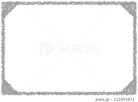 手描きのクレヨン素材　背景　フレーム 122855671