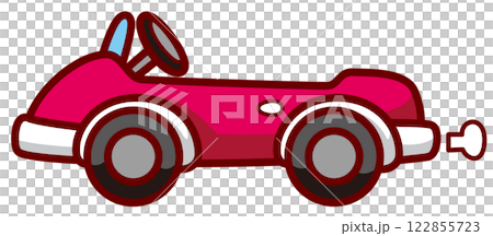 シンプルで可愛いオープンカーのベクターイラストアイコン シンプルで可愛いオープンカーのベクターイラストアイコン 122855723