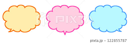 吹き出し カラフル セット 吹き出し カラフル セット 122855787