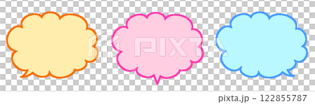 Speech balloon colorful set 122855787