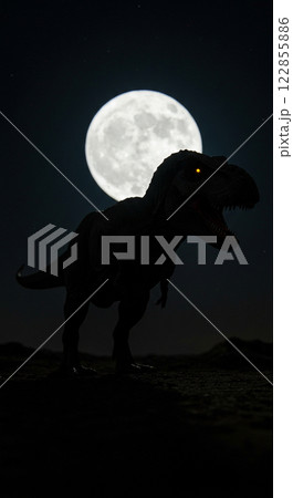 迫力満点！リアルなティラノサウルスの生態シーン 122855886