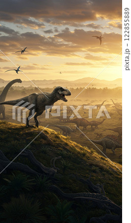 迫力満点!リアルなティラノサウルスの生態シーン 迫力満点!リアルなティラノサウルスの生態シーン 122855889