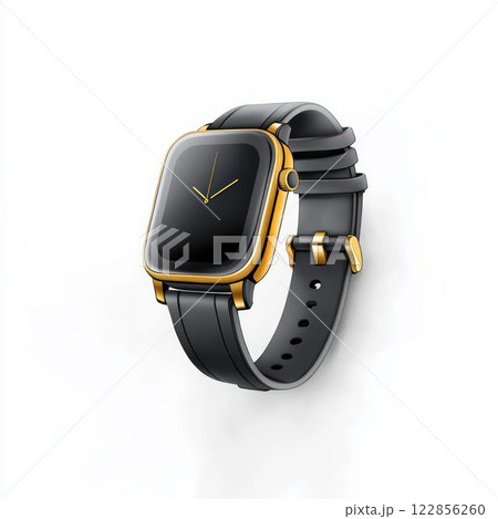 Luxury Smartwatch with Black and Gold Design 122856260