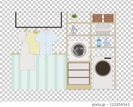時尚洗衣房/盥洗室插圖 時尚洗衣房/盥洗室插圖 122856541