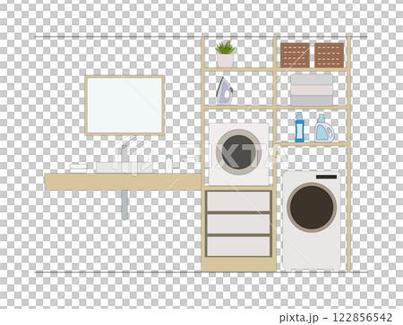 時尚洗衣房/盥洗室插圖 時尚洗衣房/盥洗室插圖 122856542