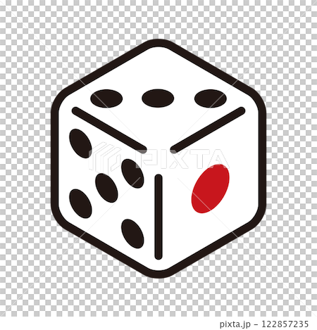 帶有數字 3 的簡單白色骰子等距圖示的向量插圖 122857235