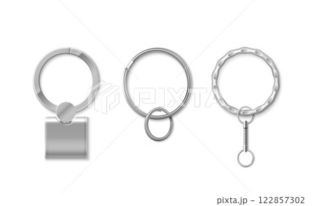 Key chain ring set of metallic accessories Key chain ring set of metallic accessories 122857302