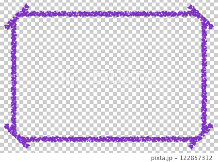 手描きのクレヨン素材　背景　フレーム 122857312