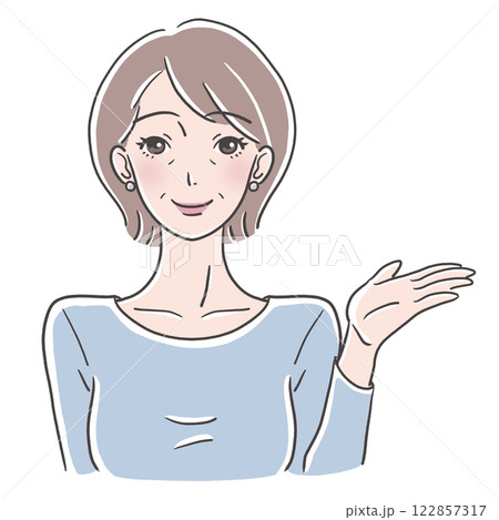 中年女性　掌 122857317