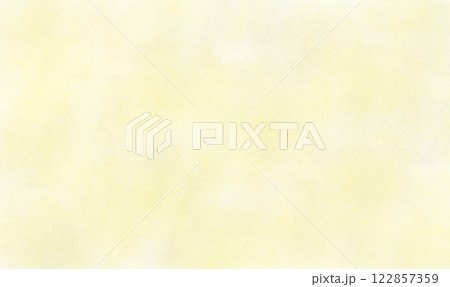 筆の質感を活かした水彩みたいなアブストラクト背景　黄色 122857359