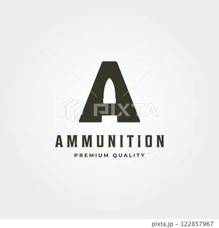 initial letter a bullet logo vector icon symbol minimal illustration design 122857967