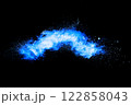 Blue explosion of powdery blue paint. 122858043