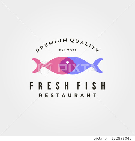 fresh fish restaurant logo vector symbol illustration design fresh fish restaurant logo vector symbol illustration design 122858046