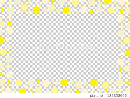 Yellow polka dot natural color frame simple 122858666