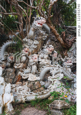 Dragon Statue in the Marble Mountains of Da Nang, Vietnam 122858740
