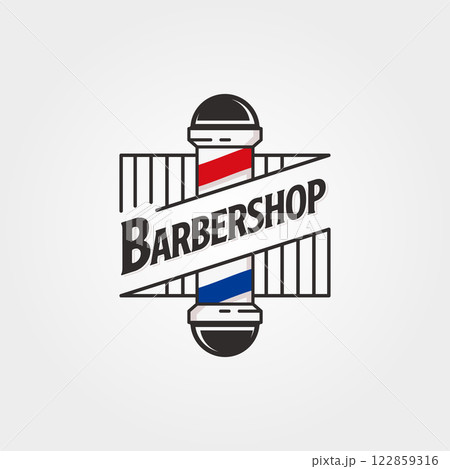 barbershop vintage logo design barbershop vintage logo design 122859316