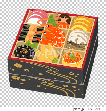 新年菜餚的插圖 新年菜餚的插圖 122859930