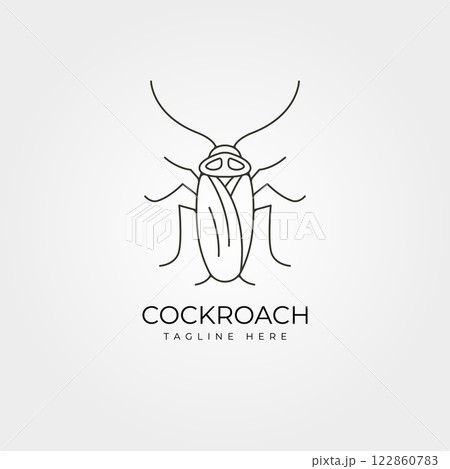 Cockroach insect line art logo vector symbol illustration design Cockroach insect line art logo vector symbol illustration design 122860783