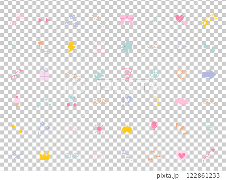 一組簡單的手繪圖圖示向量插圖。裝飾物,心形,簡單,星星,花朵,蝴蝶 一組簡單的手繪圖圖示向量插圖。裝飾物,心形,簡單,星星,花朵,蝴蝶 122861233