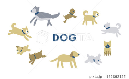 犬のイラストセット 122862125
