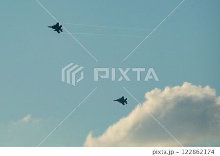 大空を飛ぶF15J 122862174