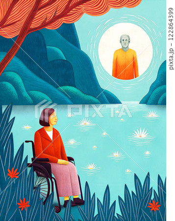Reflection of Serenity A Beautiful Journey Through the Embrace of Natures Wonders 122864399