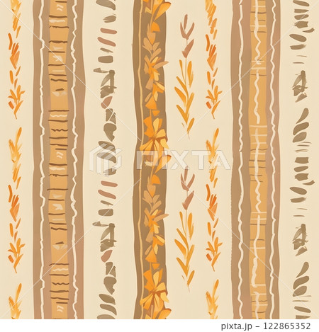 Abstract Vintage Pattern Channeling Ancient Civilizations Intricate Motifs Warm Earthy Tones Repeating Design 122865352