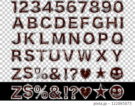 ミラータイル2、文字フチ2銀、10赤 122865873