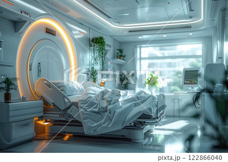 patient receiving chemotherapy treatment in a specialized oncology unit 122866040