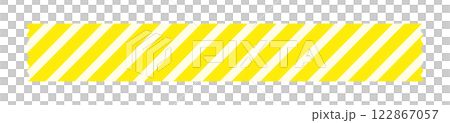 カットした黄色と白の斜め ストライプのマスキングテープ - シンプルでかわいい装飾パーツ素材 カットした黄色と白の斜め ストライプのマスキングテープ - シンプルでかわいい装飾パーツ素材 122867057