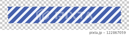 Cut out blue and white diagonal striped masking tape - a simple and cute decorative part material Cut out blue and white diagonal striped masking tape - a simple and cute decorative part material 122867059