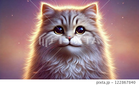猫の肖像画アイコン用など 122867840