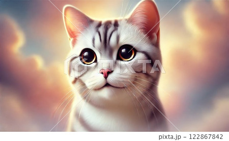 猫の肖像画アイコン用など 猫の肖像画アイコン用など 122867842
