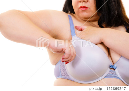 Fat woman big breast wearing bra Fat woman big breast wearing bra 122869247