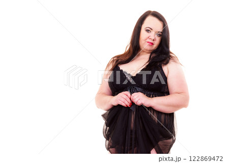 Woman plus size in lace underwear Woman plus size in lace underwear 122869472