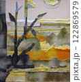「花」-1風景貼り絵 122869579