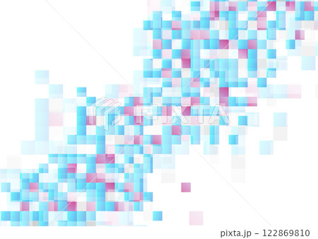 Blue purple glossy mosaic squares abstract geometric concept background 122869810