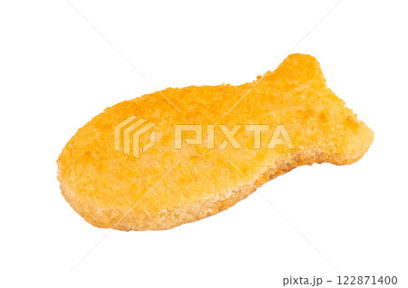 Fish fingers or fish sticks isolated on white background. top view Fish fingers or fish sticks isolated on white background. top view 122871400