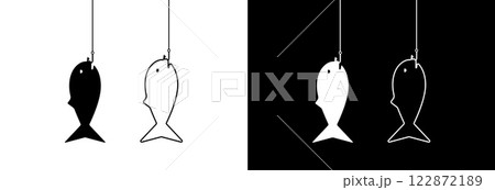Fish on hook. 122872189