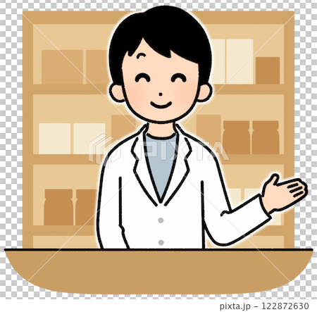 笑顔の薬剤師_男性 122872630