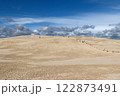 Beachgoers on the white sand dunes of Leba, Poland 122873491