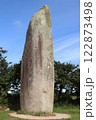 Menhir Kerloas is a famous ancient standing stone in Brittany, France. 122873498