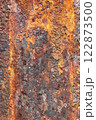 Rusty and worn surface of the iron plate 122873500