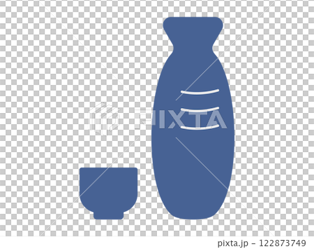 酒瓶和酒杯的插圖 122873749
